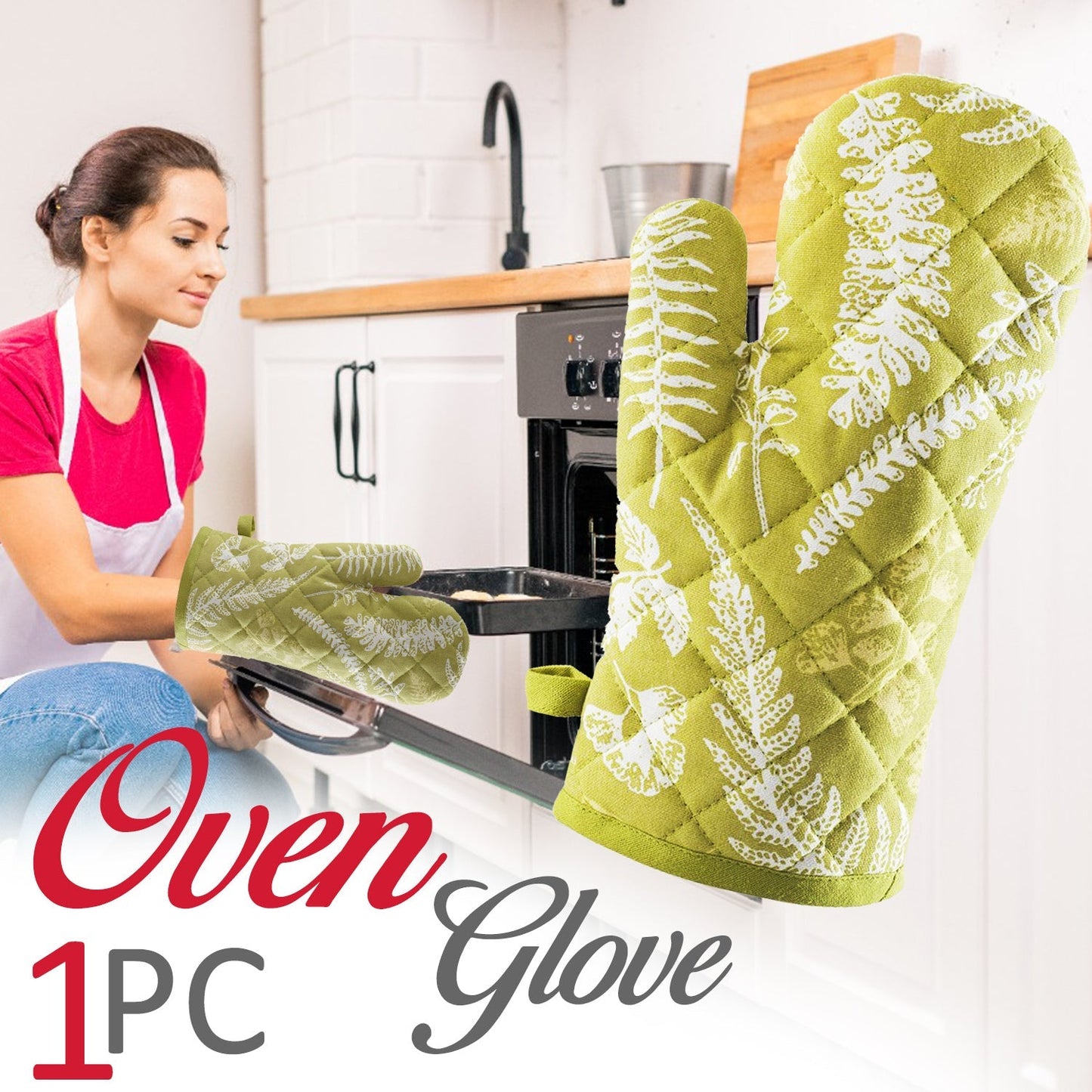 Padded cotton baking essential, heat proof for oven and microwave