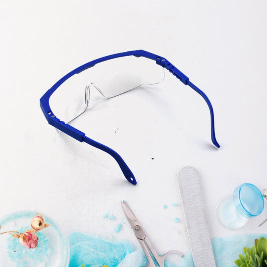 Safety glasses with UV protection and adjustable fit