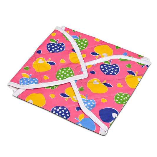 Square roti cover with multi print design for hygienic storage.