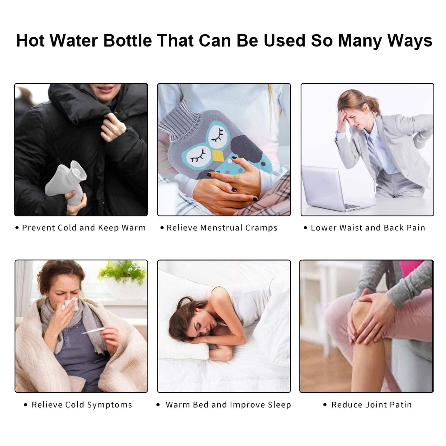 Doremon small Hot Water Bag with Cover for Pain Relief, Neck, Shoulder Pain and Hand, Feet Warmer, Menstrual Cramps.